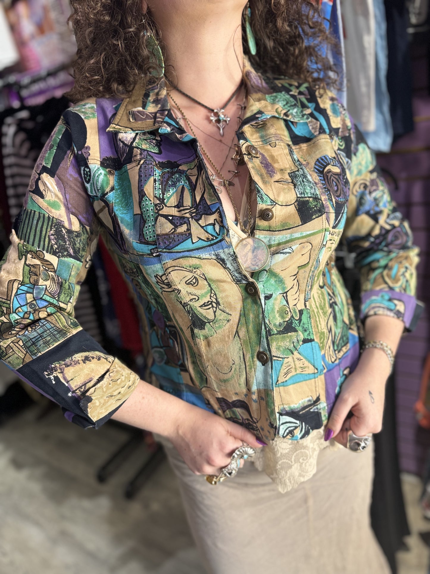 Vintage Y2k Picasso Art Jacket