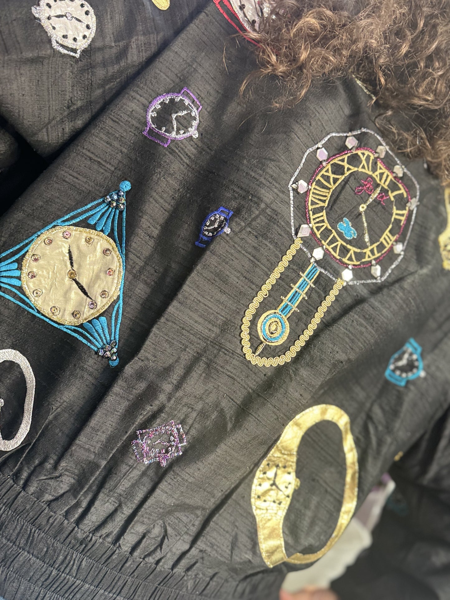 Vintage 90s Clocks and Watches Windbreaker Jacket