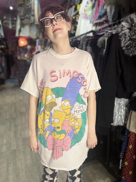 Vintage 1990 Simpsons Holiday T-shirt