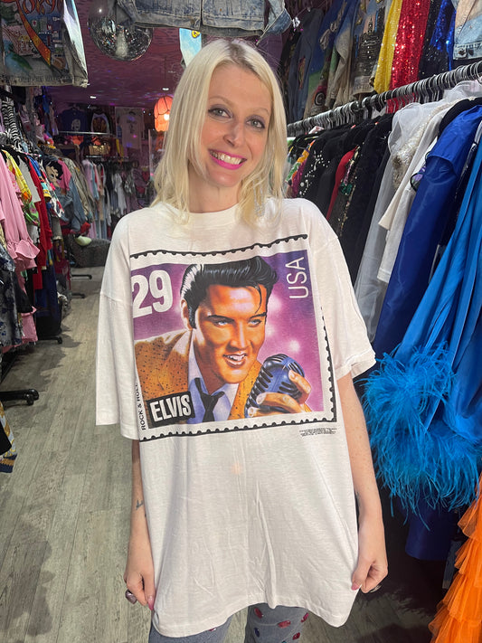 Vintage 90s Elvis Stamp T-shirt