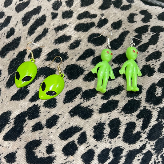 Custom Made Alien Earrings - Spark Pretty