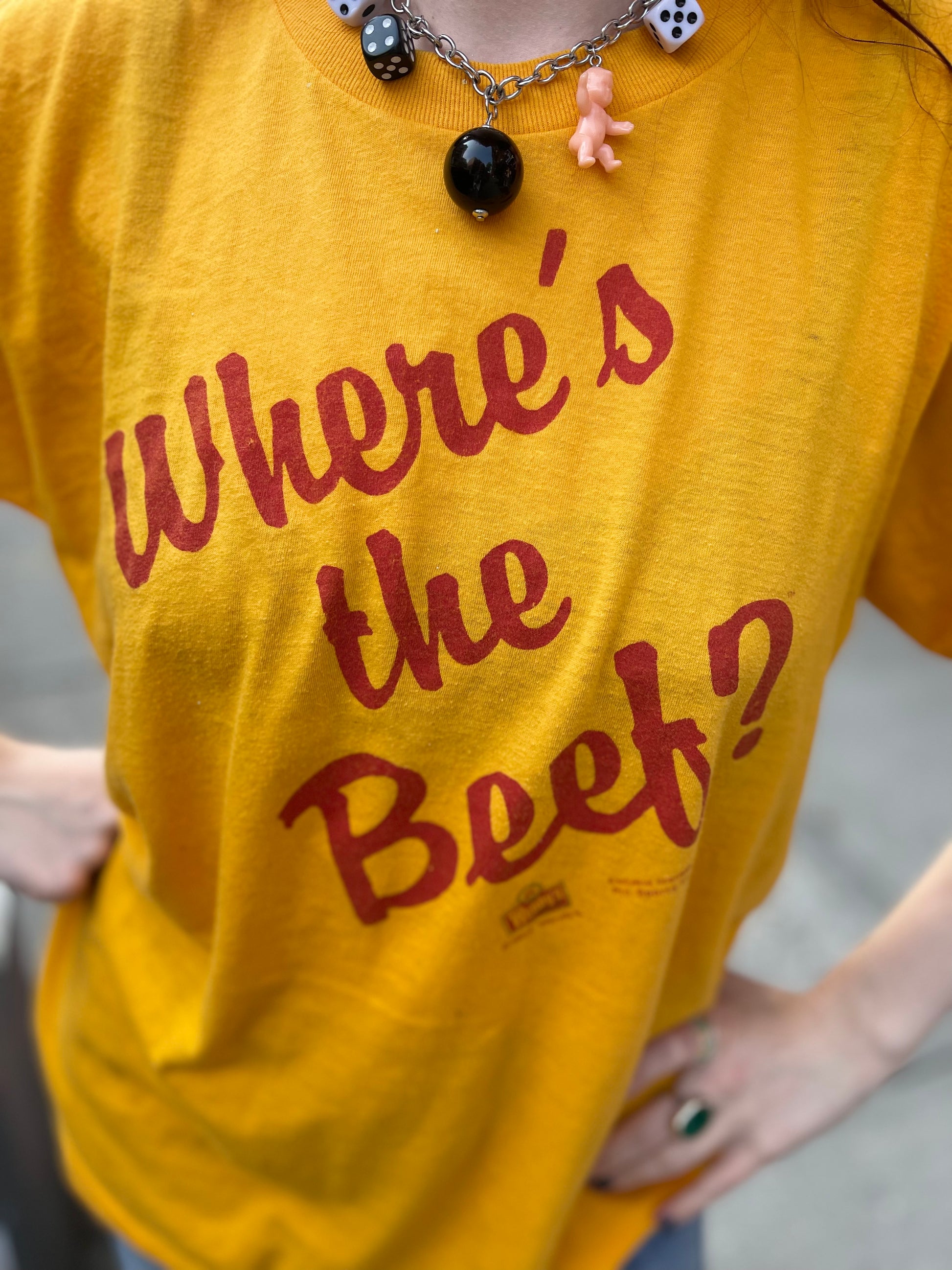 Vintage 80s Where’s the Beef T-shirt - Spark Pretty