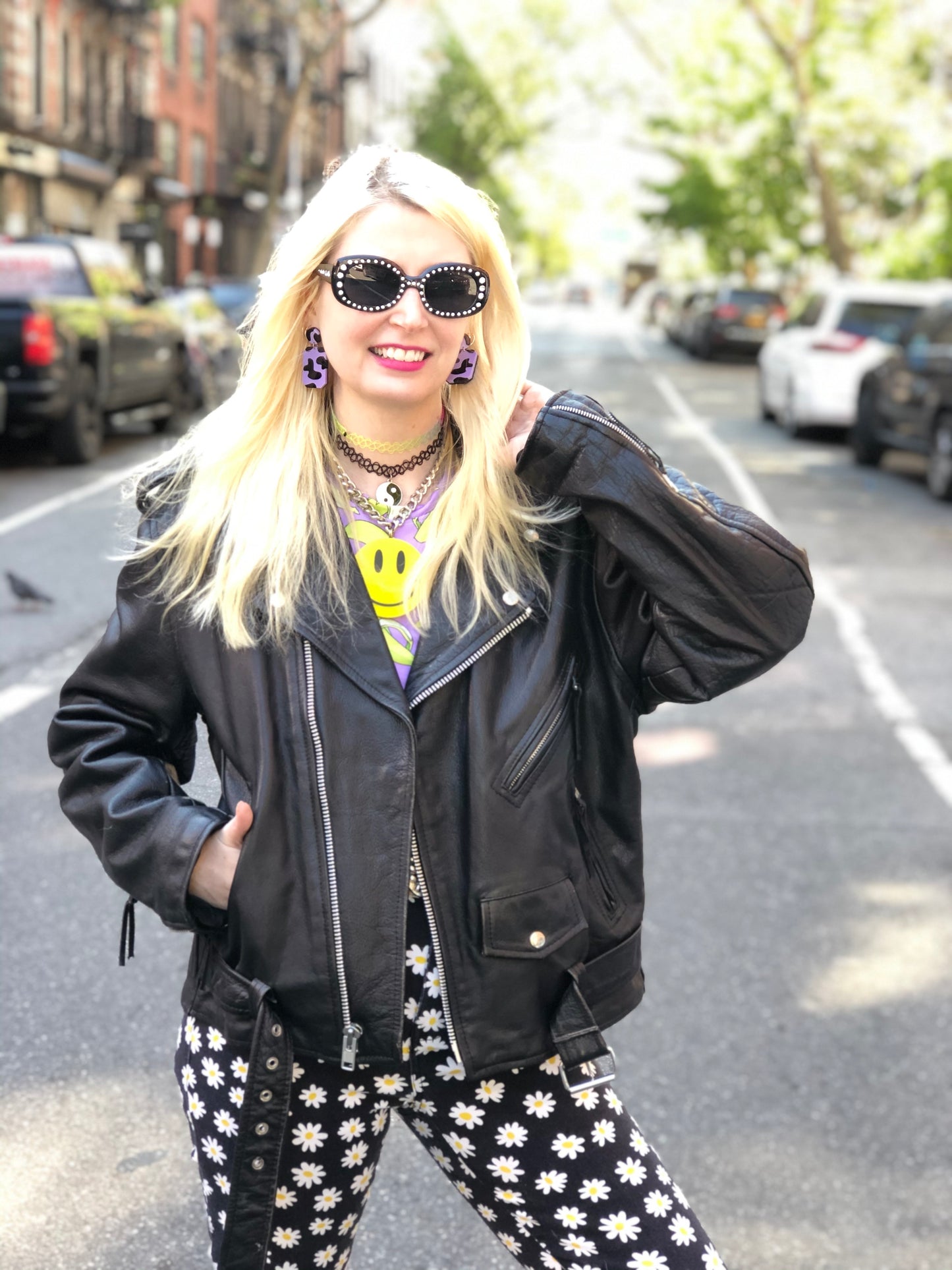 Vintage 80s Madonna Leather Moto Jacket - Spark Pretty