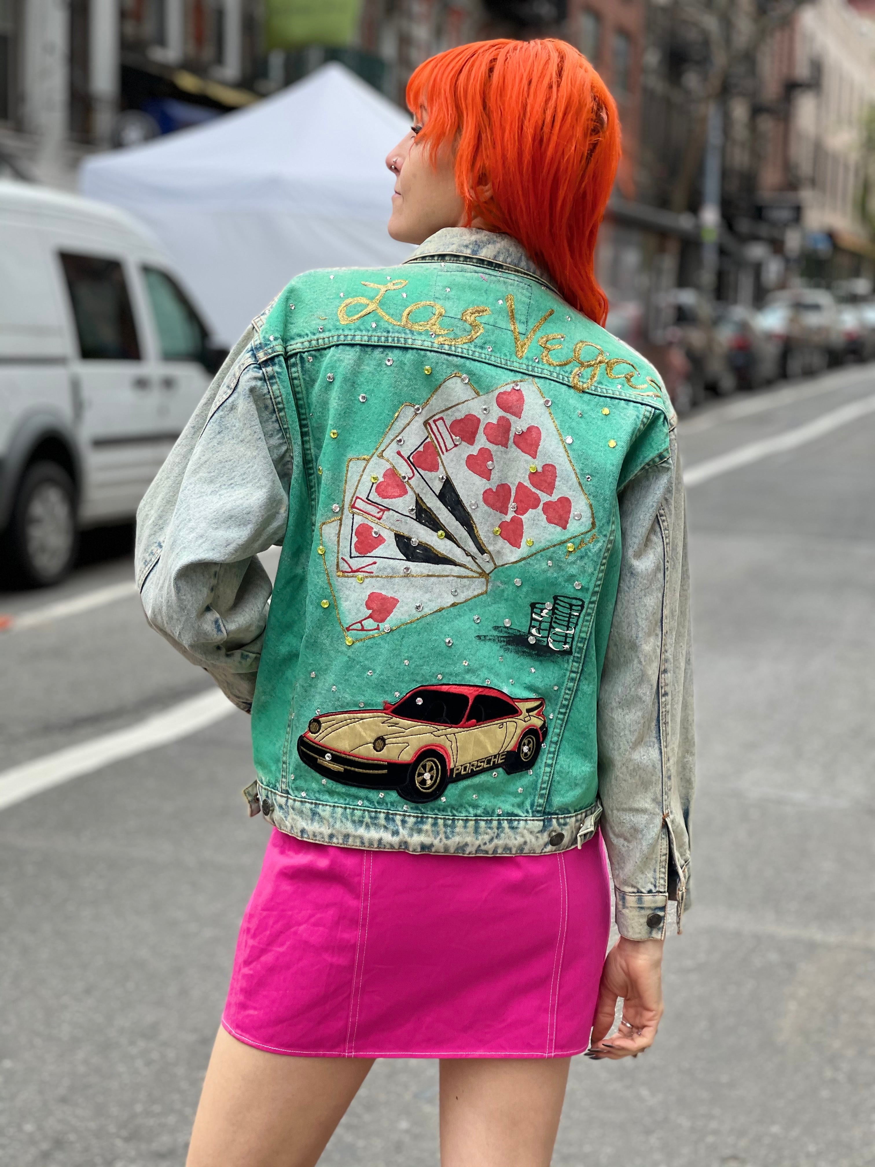 80s jean jacket outlet with patches