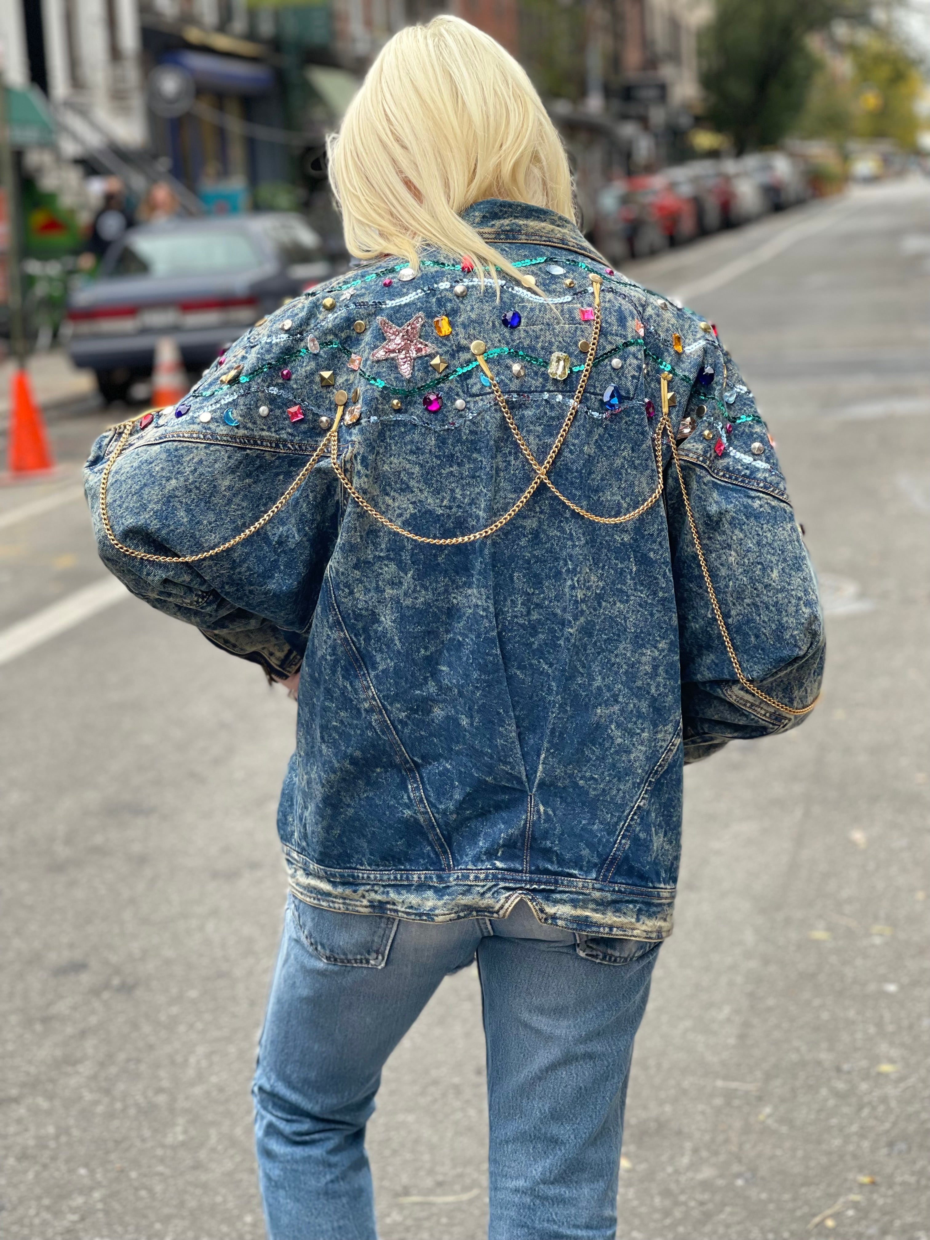 Jean jacket shops with jewels