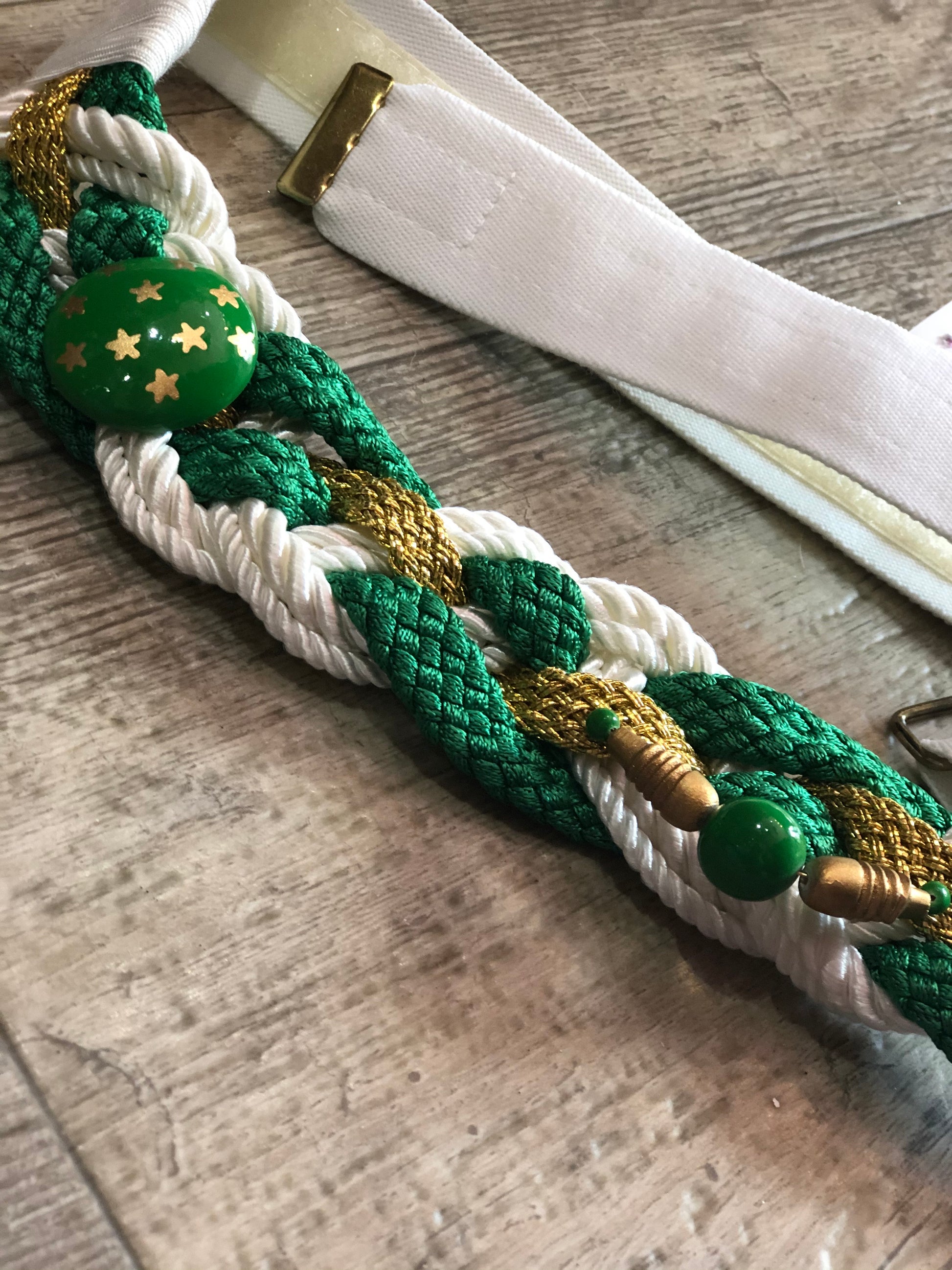 Vintage 80s Woven Rope Style Green And Pink Belt – Spark Pretty