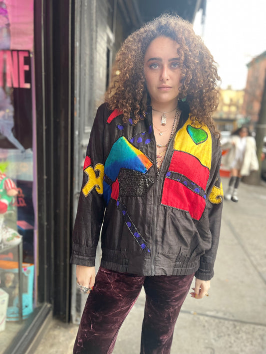 Vintage 90s Geometric Hearts Jacket - Spark Pretty