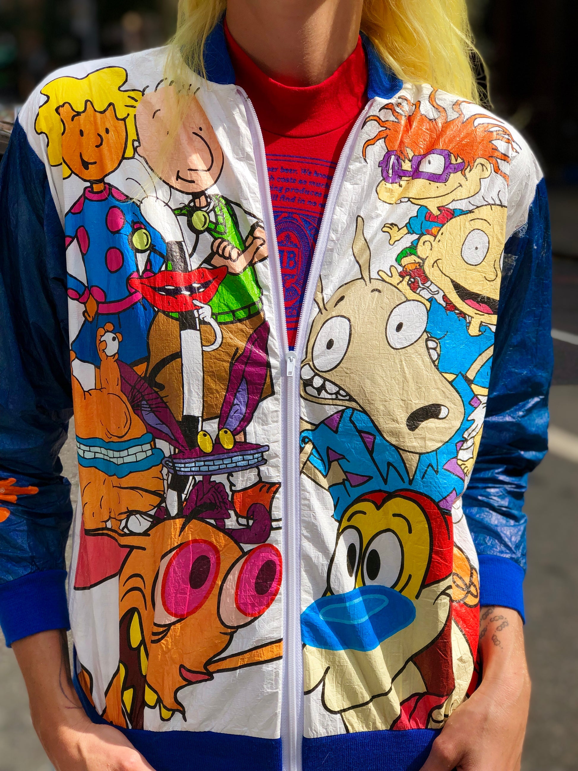 Vintage 90s Nickelodeon Windbreaker Jacket - Spark Pretty