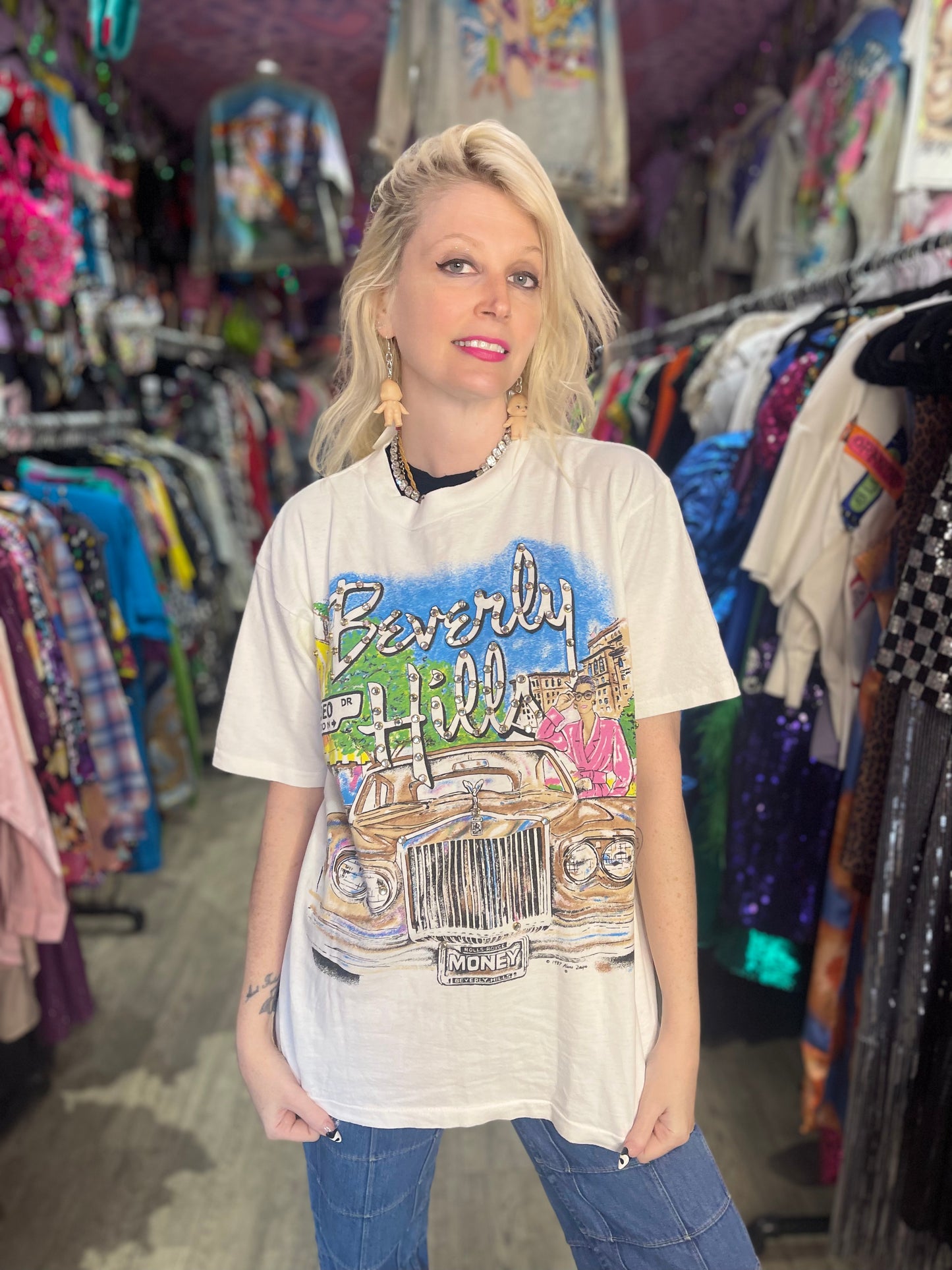 Vintage 80s Beverly Hills T-shirt - Spark Pretty