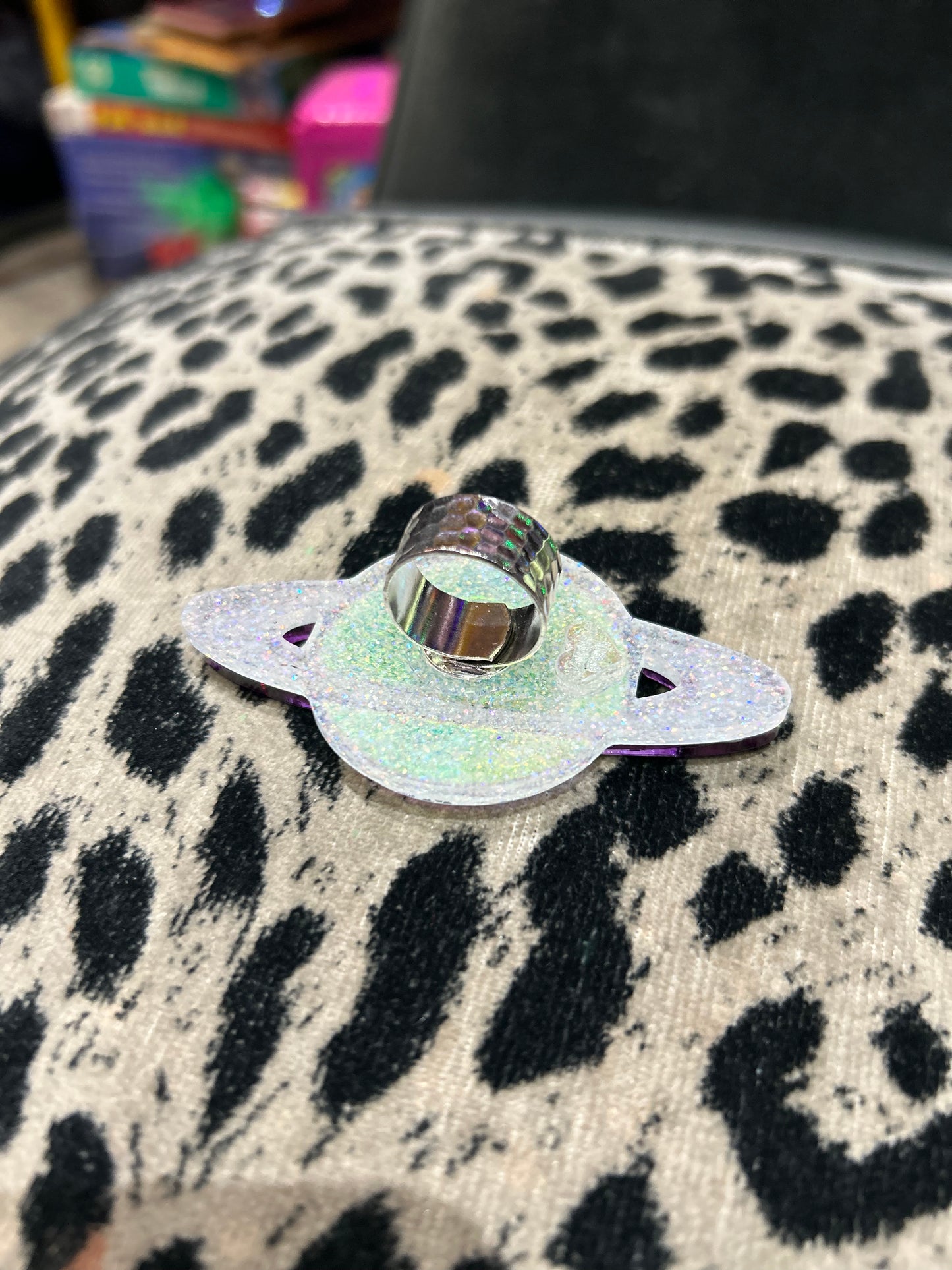 Purple Shimmer Saturn Ring By Marina Fini - Spark Pretty