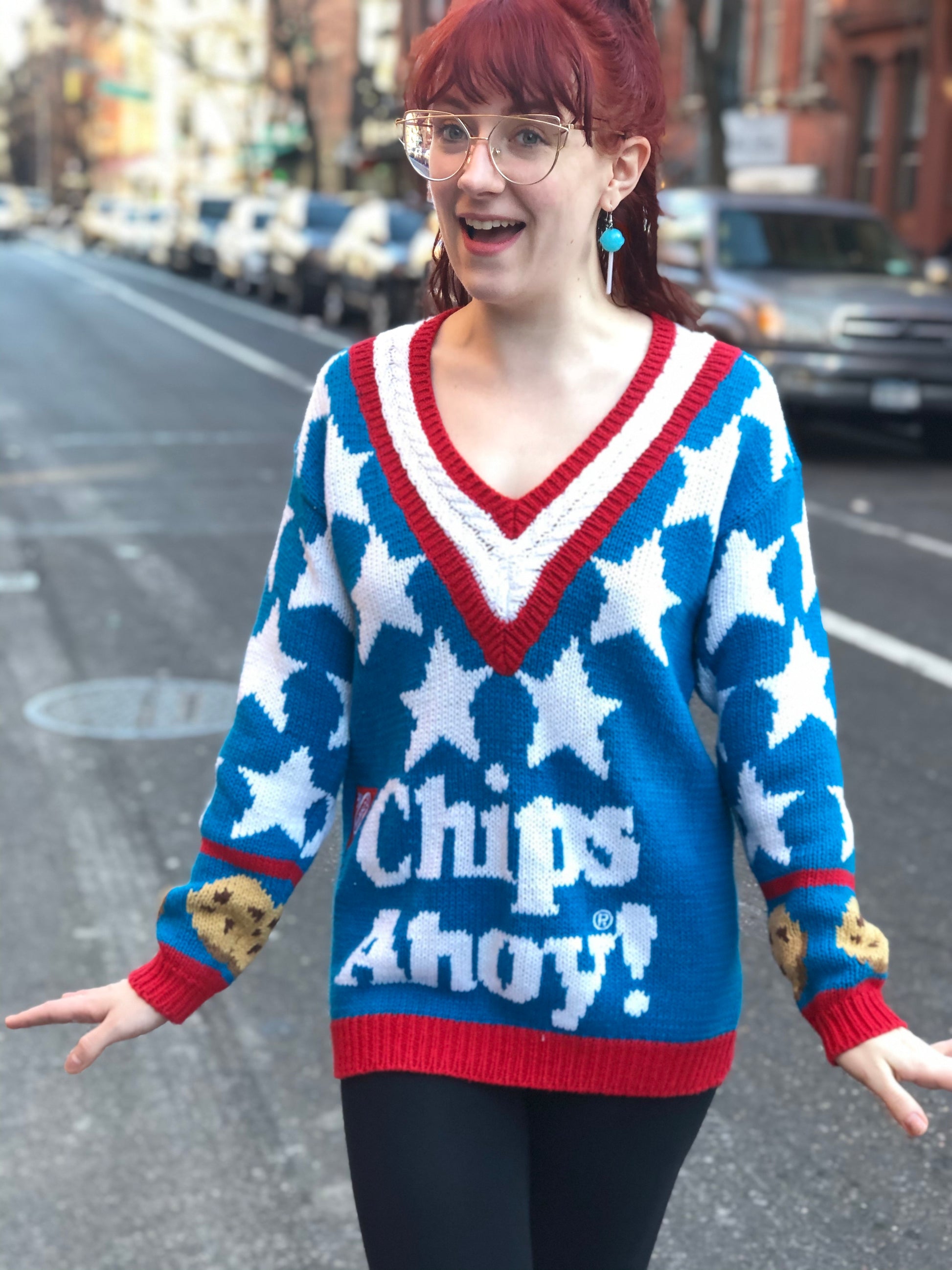 Vintage 90s Chips Ahoy Cookie Sweater - Spark Pretty