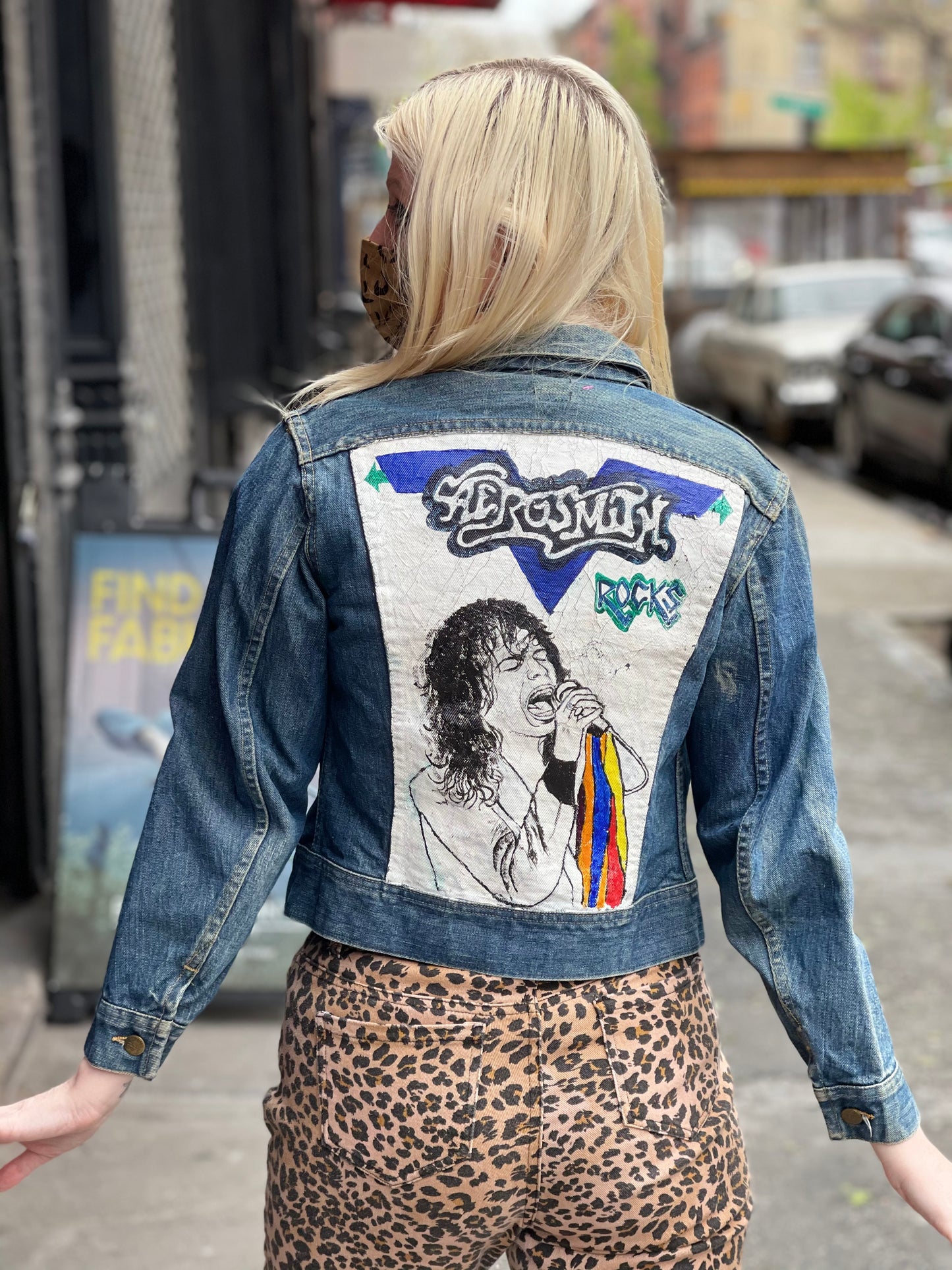 Vintage 80s Hand Painted Aerosmith Jean Jacket - Spark Pretty