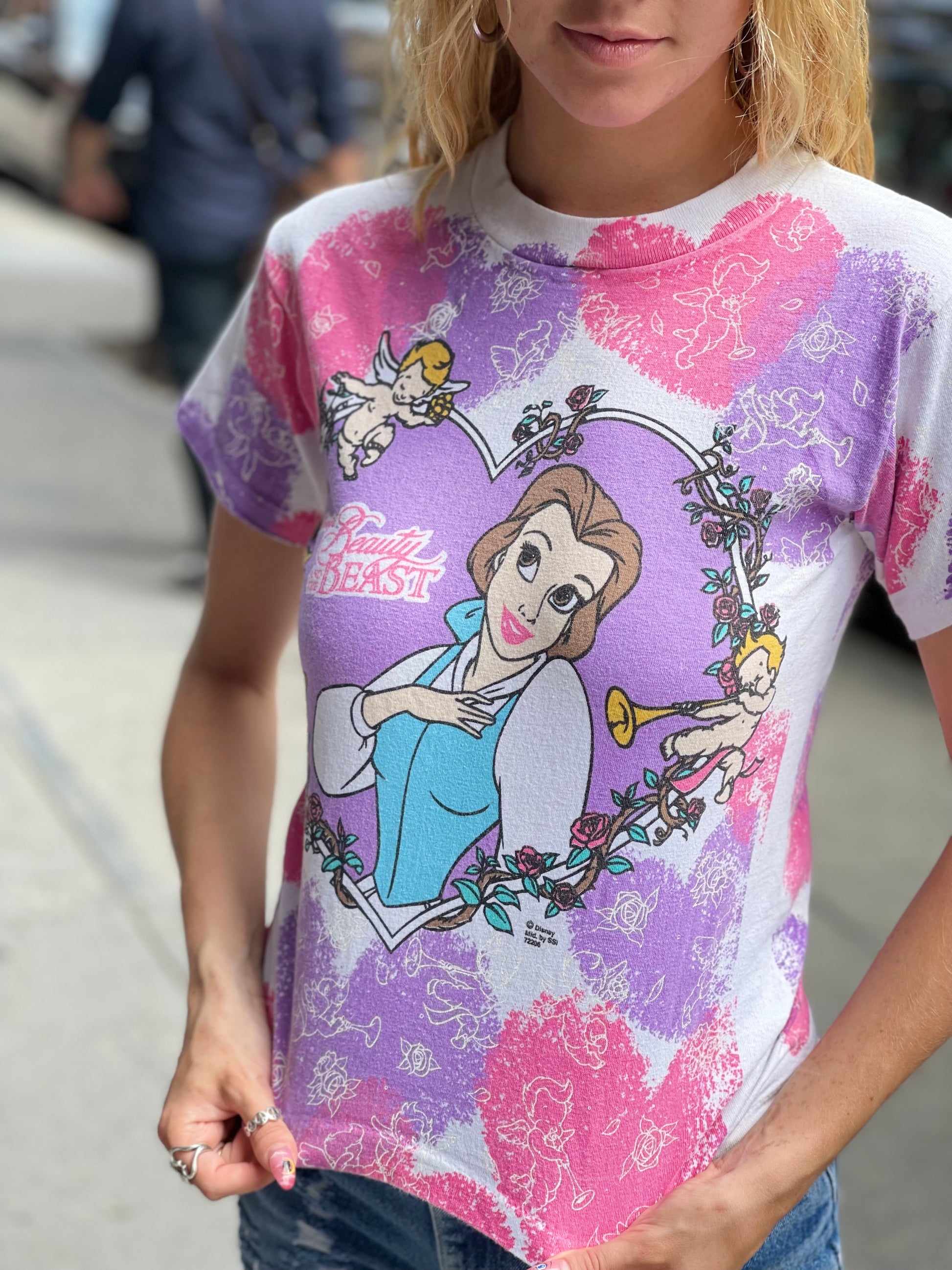 Vintage 90s Cartoon Beauty and The Beast Belle T-shirt - Spark Pretty