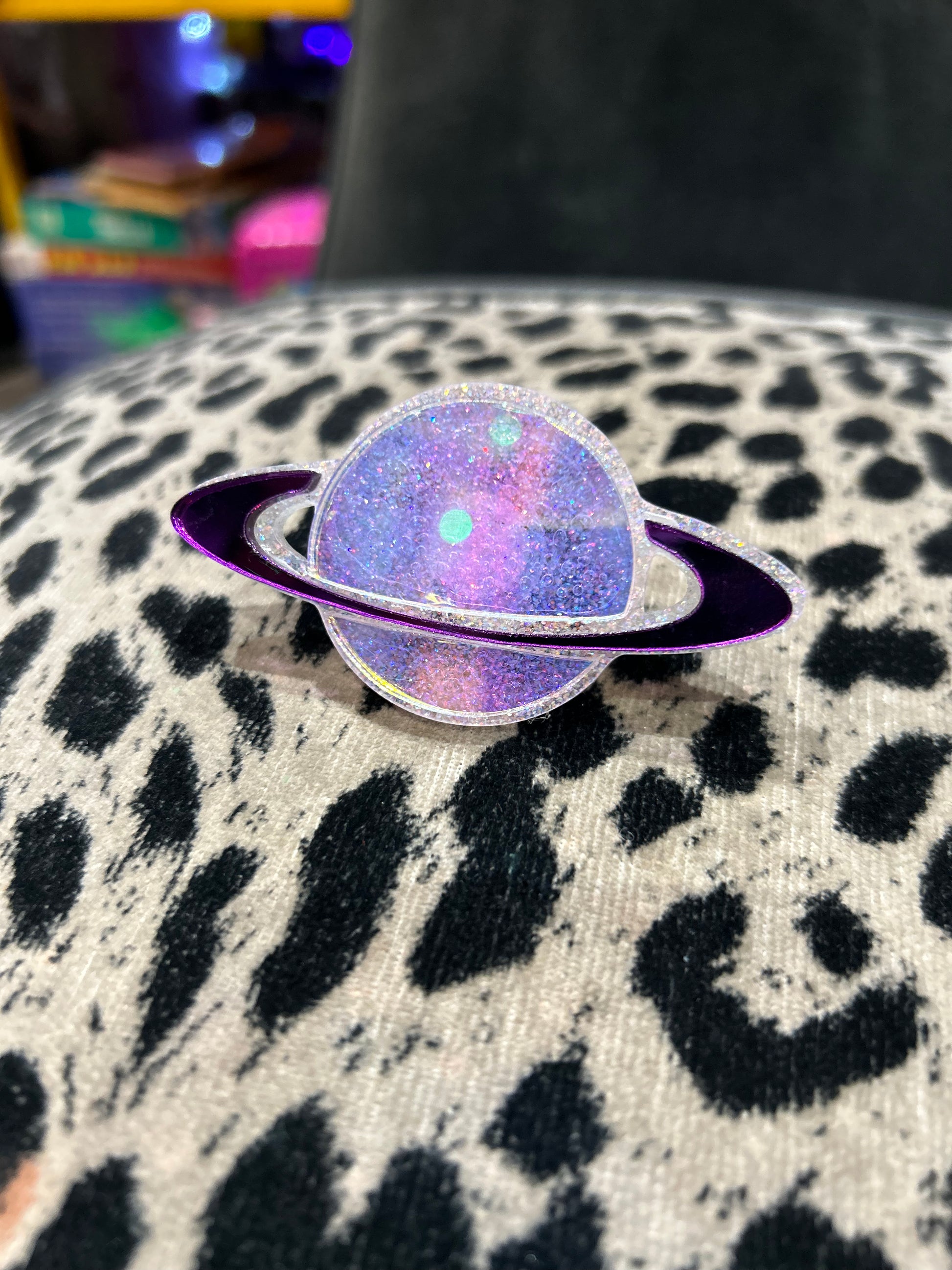 Purple Shimmer Saturn Ring By Marina Fini - Spark Pretty