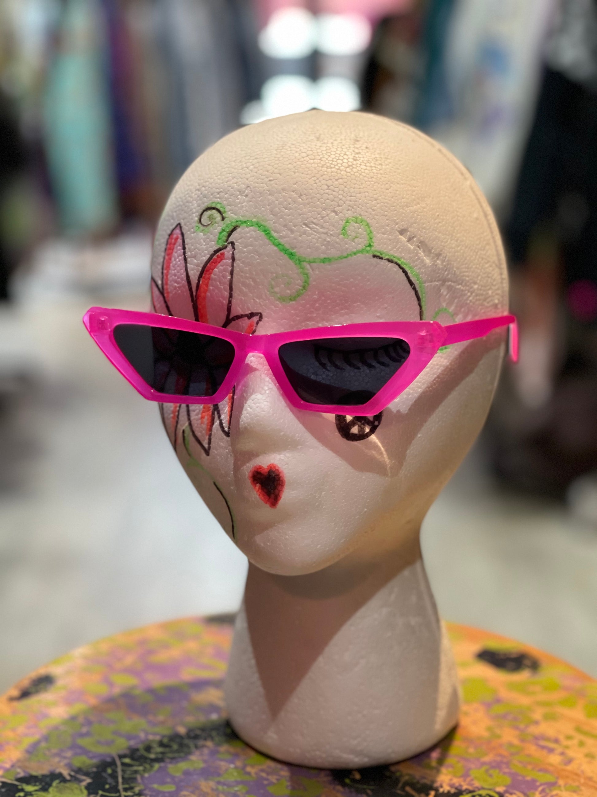 Neon Geometric Cat Eye Sunglasses - Spark Pretty