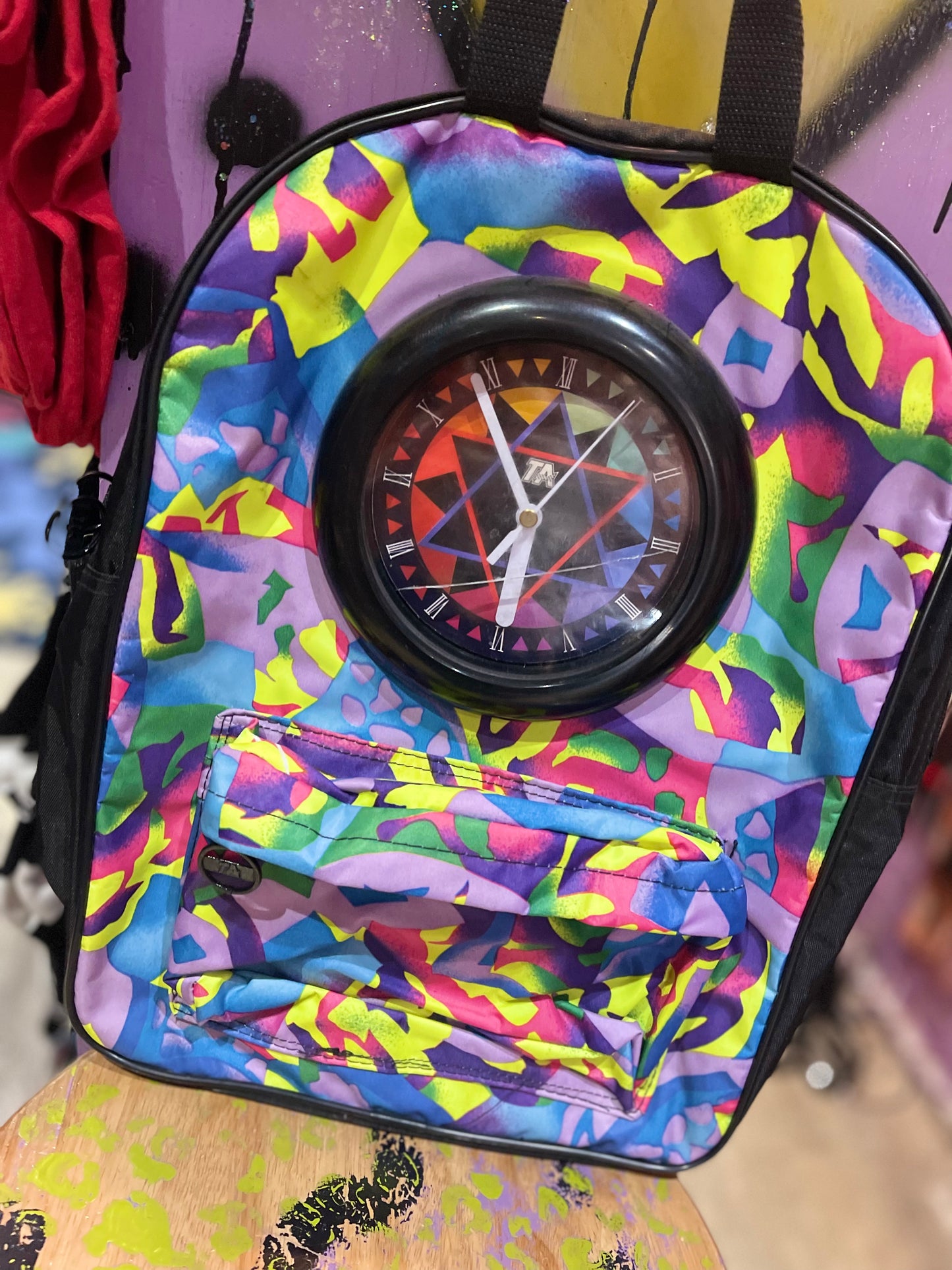 Vintage 90s Clock Backpack - Spark Pretty