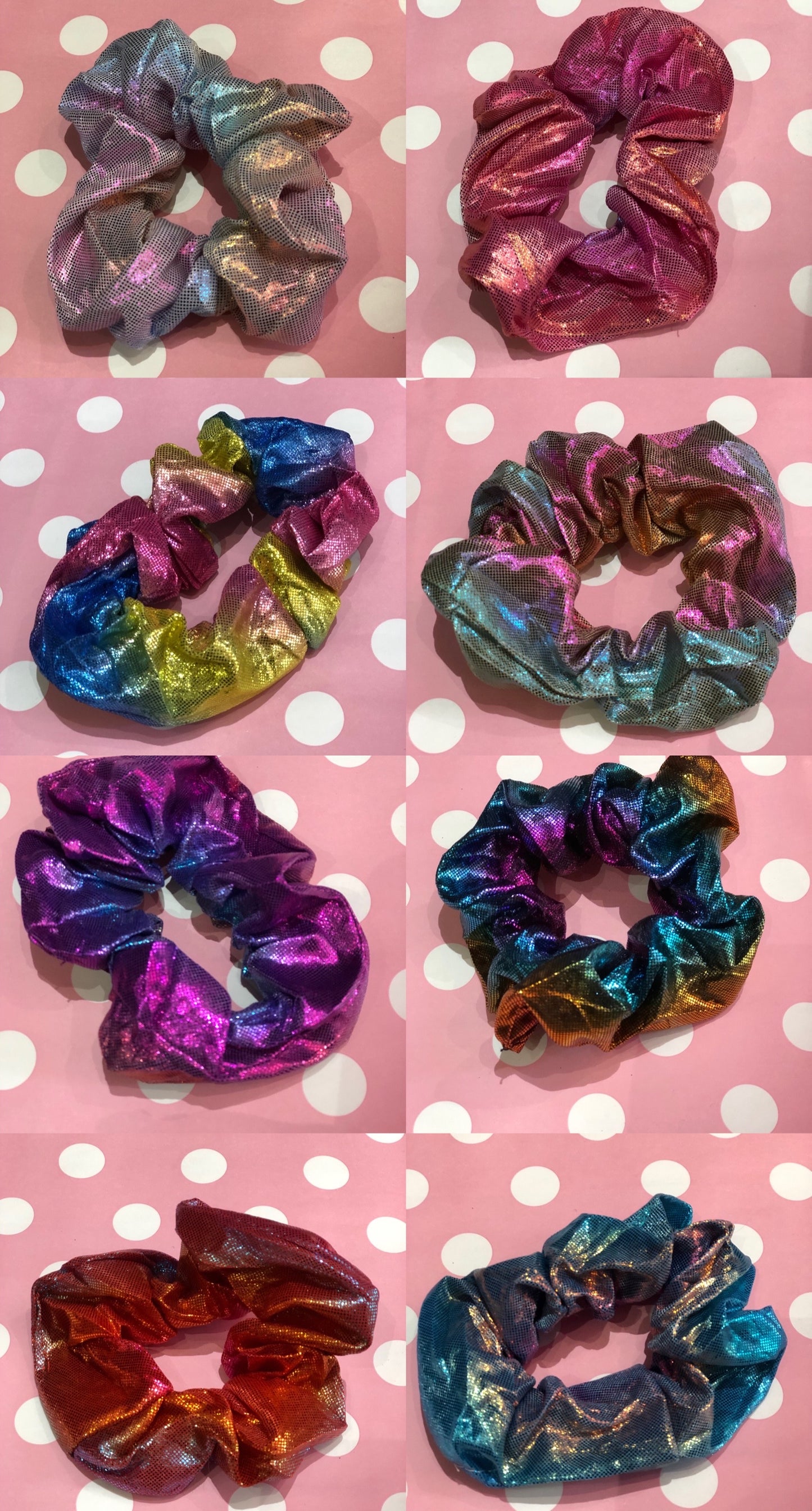 Rainbow Hologram Scrunchie - Spark Pretty