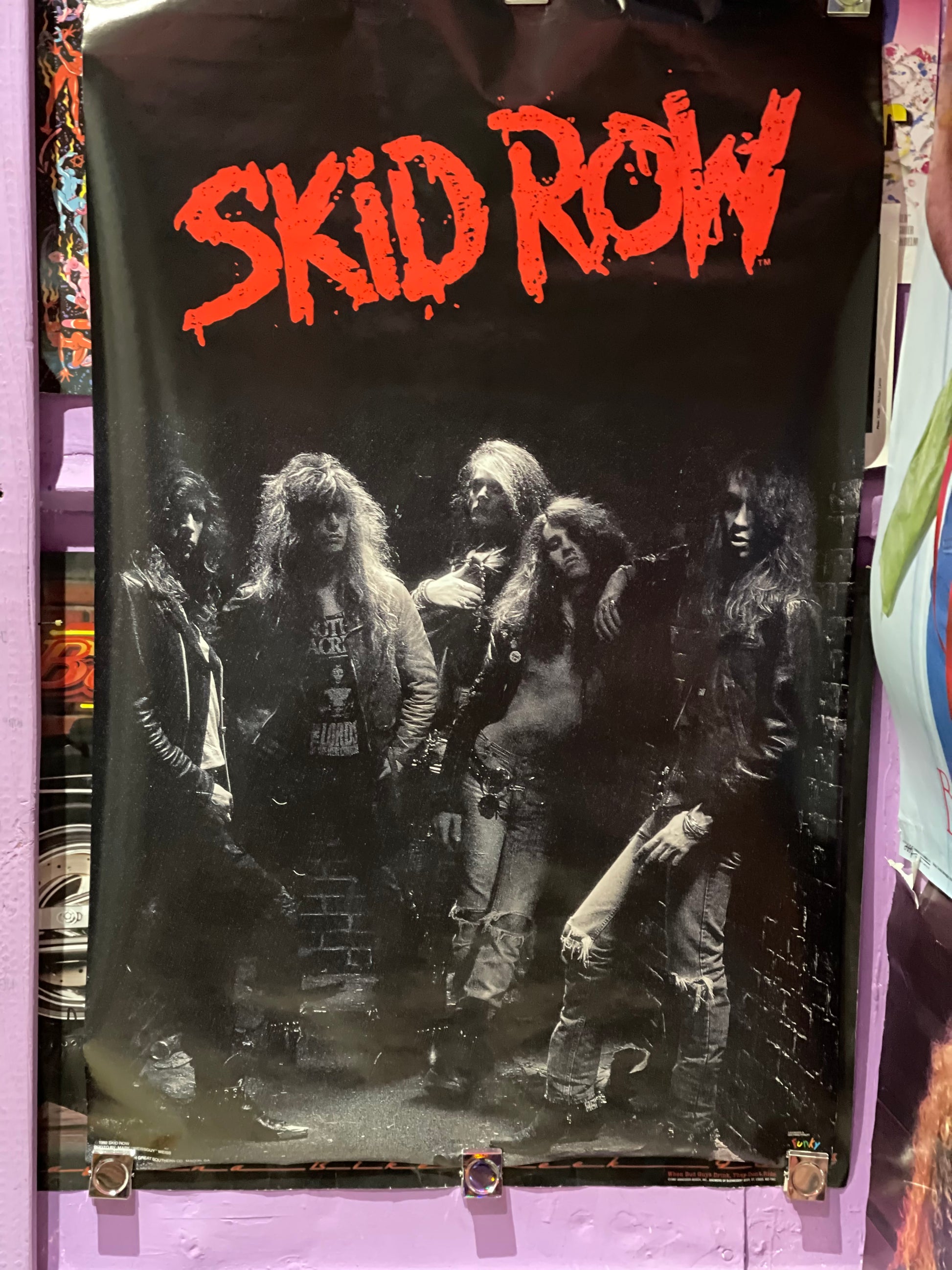 Vintage 80s Skid Row Poster - Spark Pretty