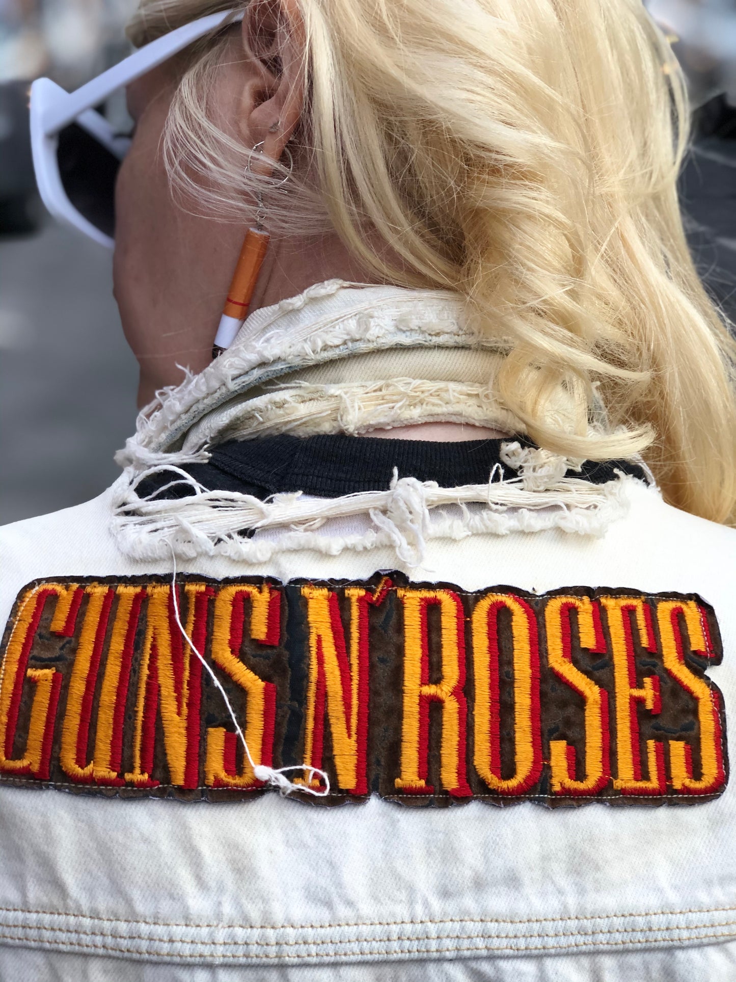 Vintage 80s 90s Guns N Roses Painted Denim Vest - Spark Pretty