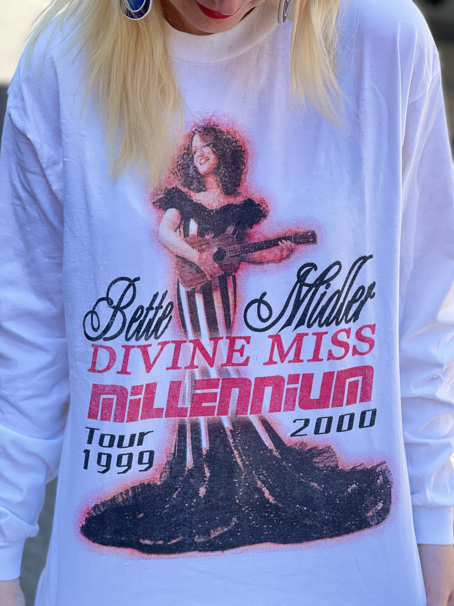Vintage 90s Bette Midler Long Sleeve T-shirt - Spark Pretty
