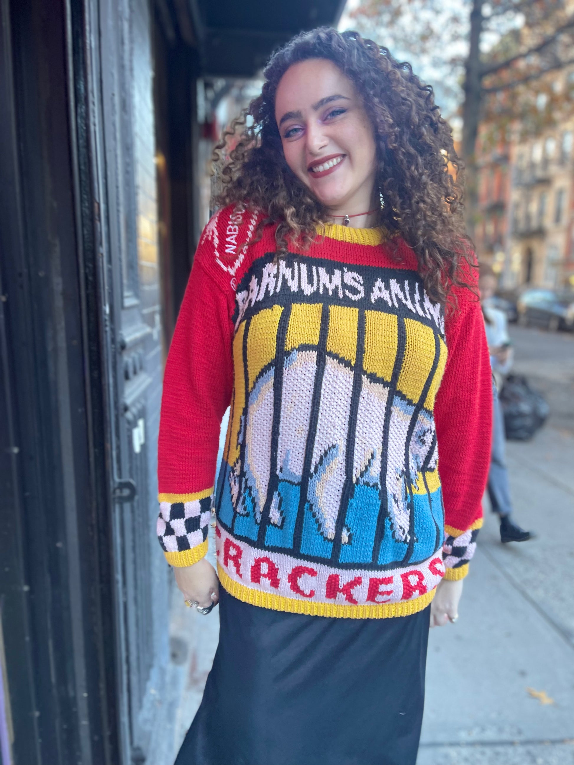 Vintage 90s Animal Crackers Sweater Spark Pretty