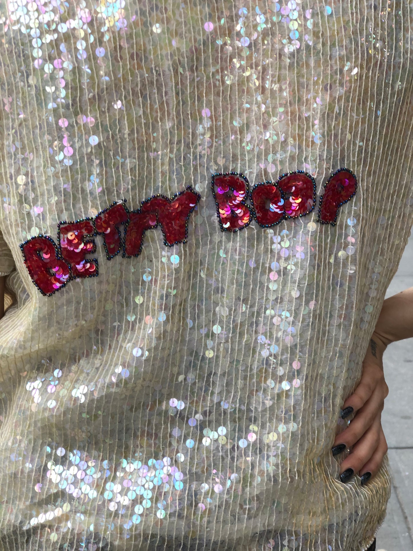 Vintage 80s Sequin Betty Boop Blouse - Spark Pretty