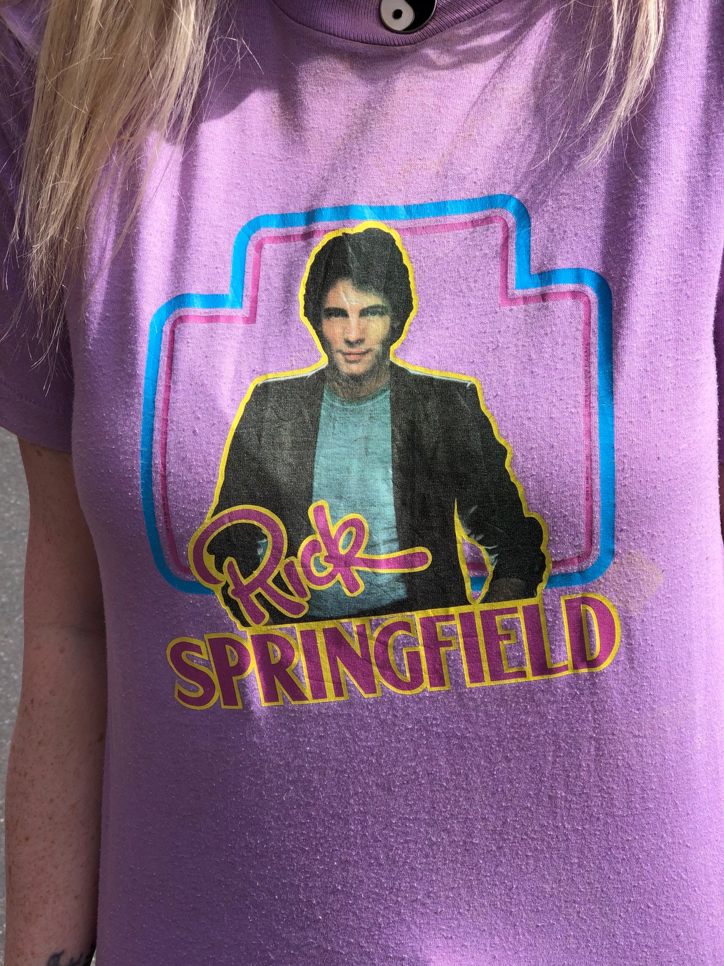 Vintage 80s Pastel Rick Springfield T-shirt - Spark Pretty