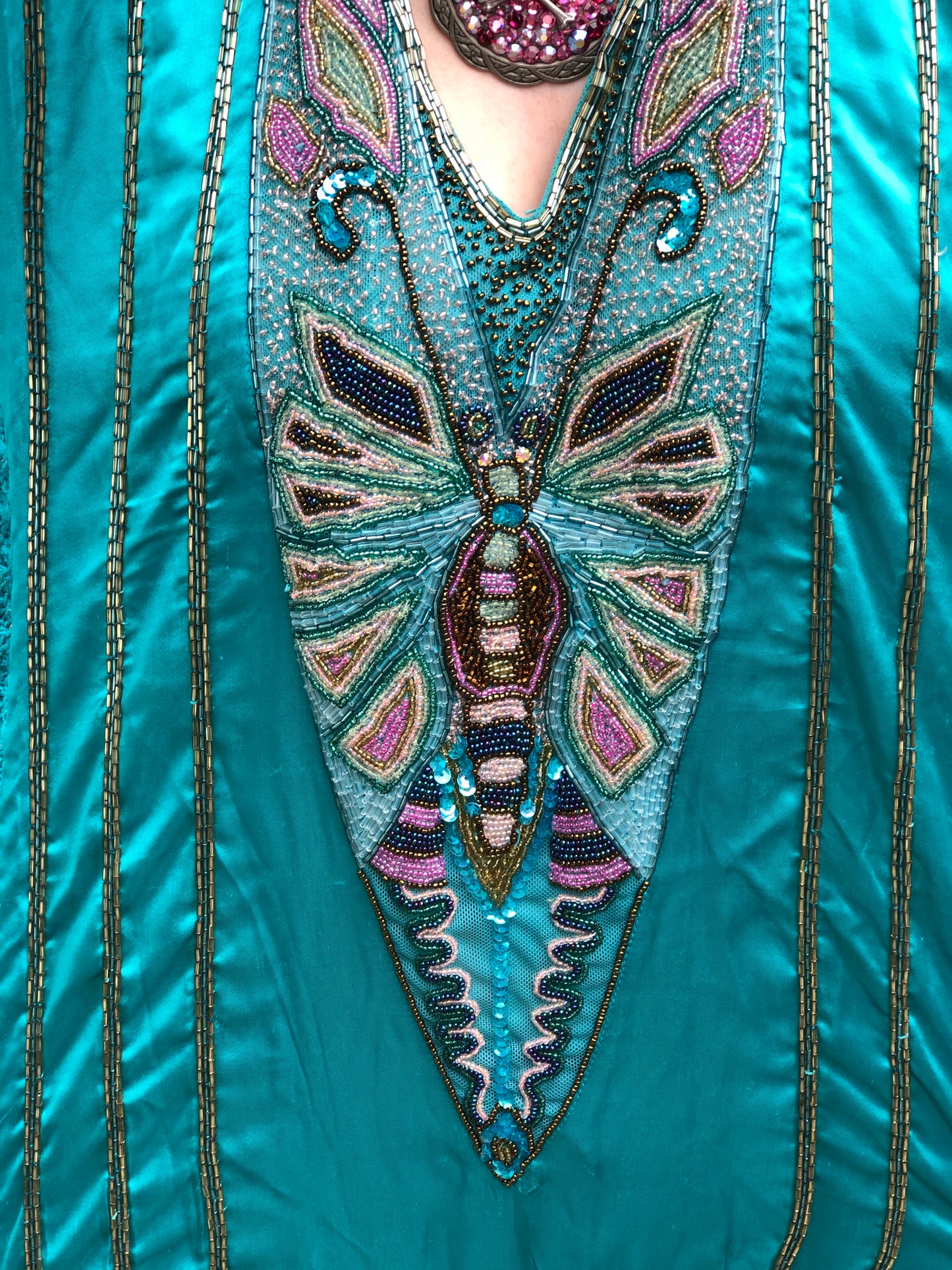 Vintage 80s Draped Beaded Butterfly Sweater - Spark Pretty
