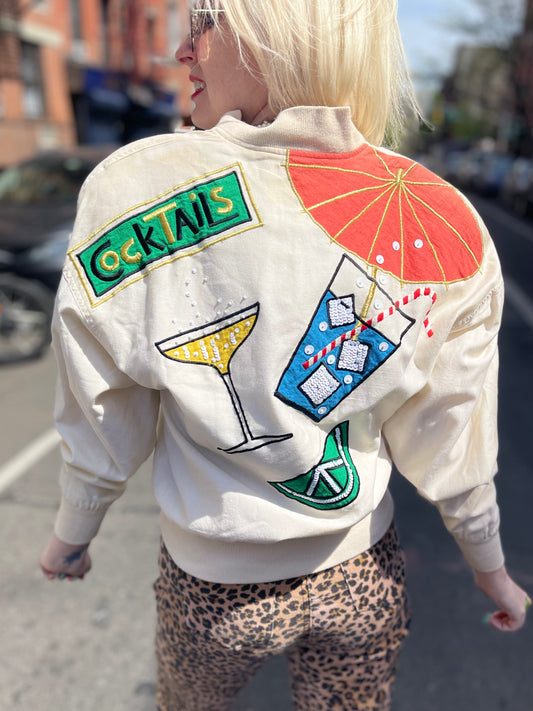 Vintage 80s Cocktail theme Jacket - Spark Pretty