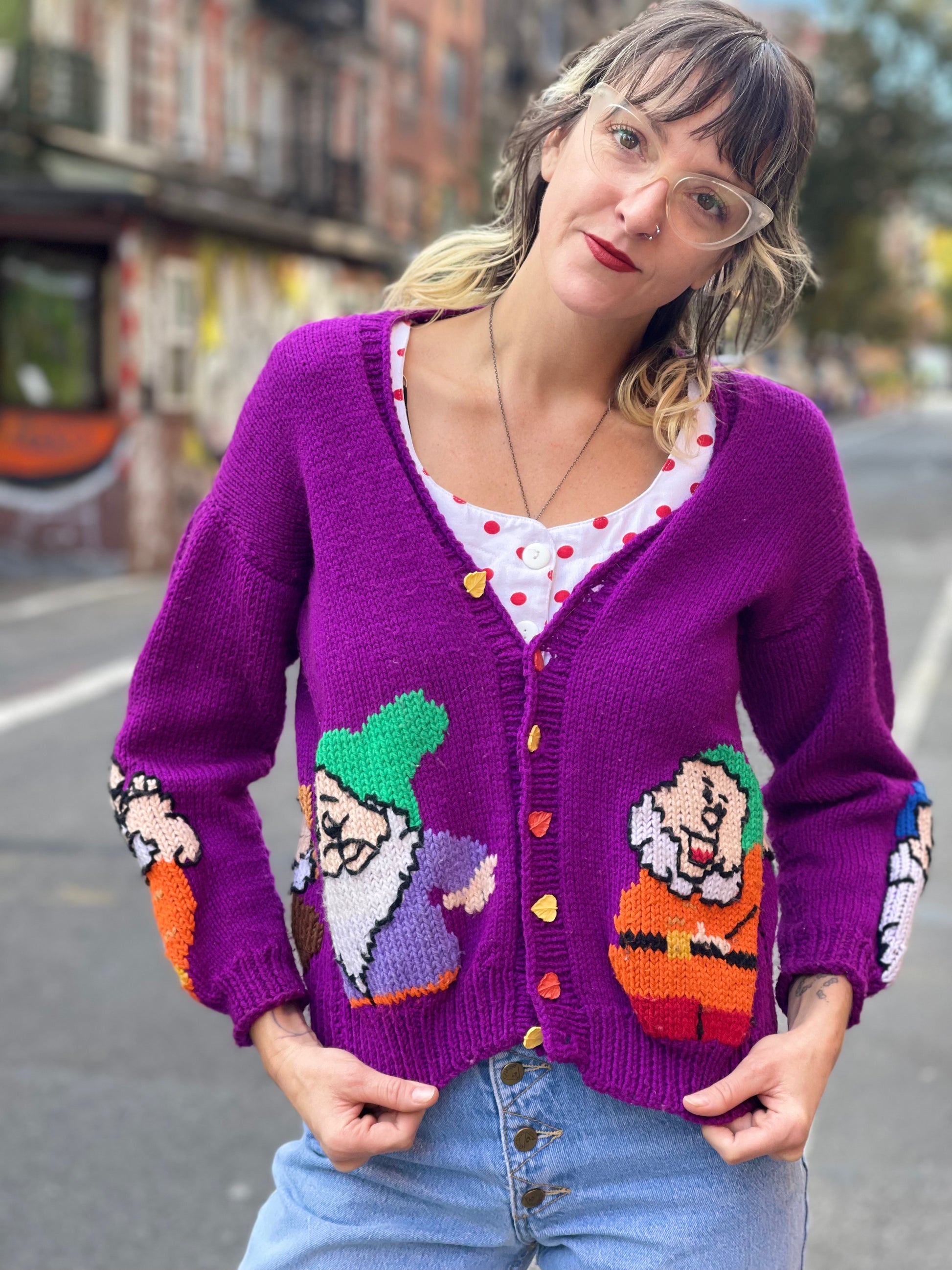 Vintage Snow White Knit Cardigan Spark Pretty