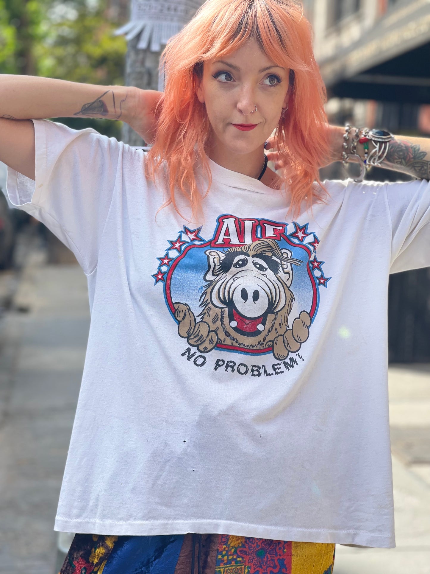 Vintage 80s Alf No Problem T-shirt - Spark Pretty