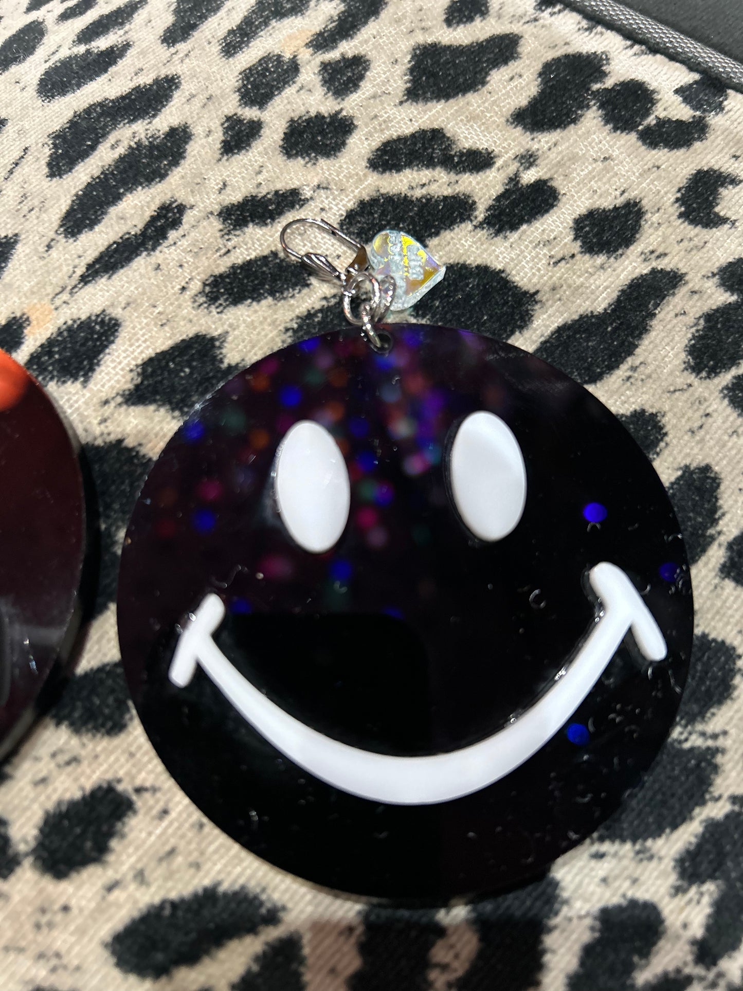 Black And White Smiley Face Earrings - Spark Pretty