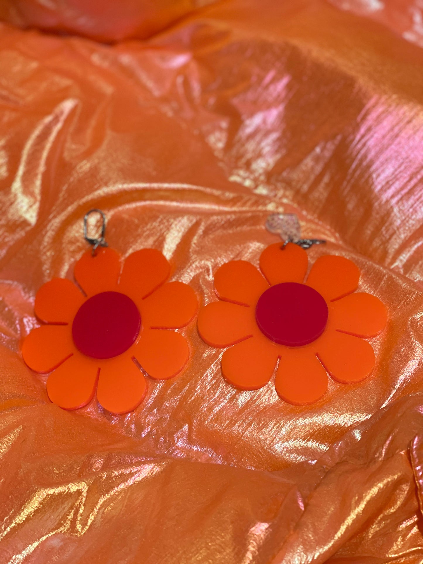 Orange and Red Flower Earrings by Marina Fini - Spark Pretty