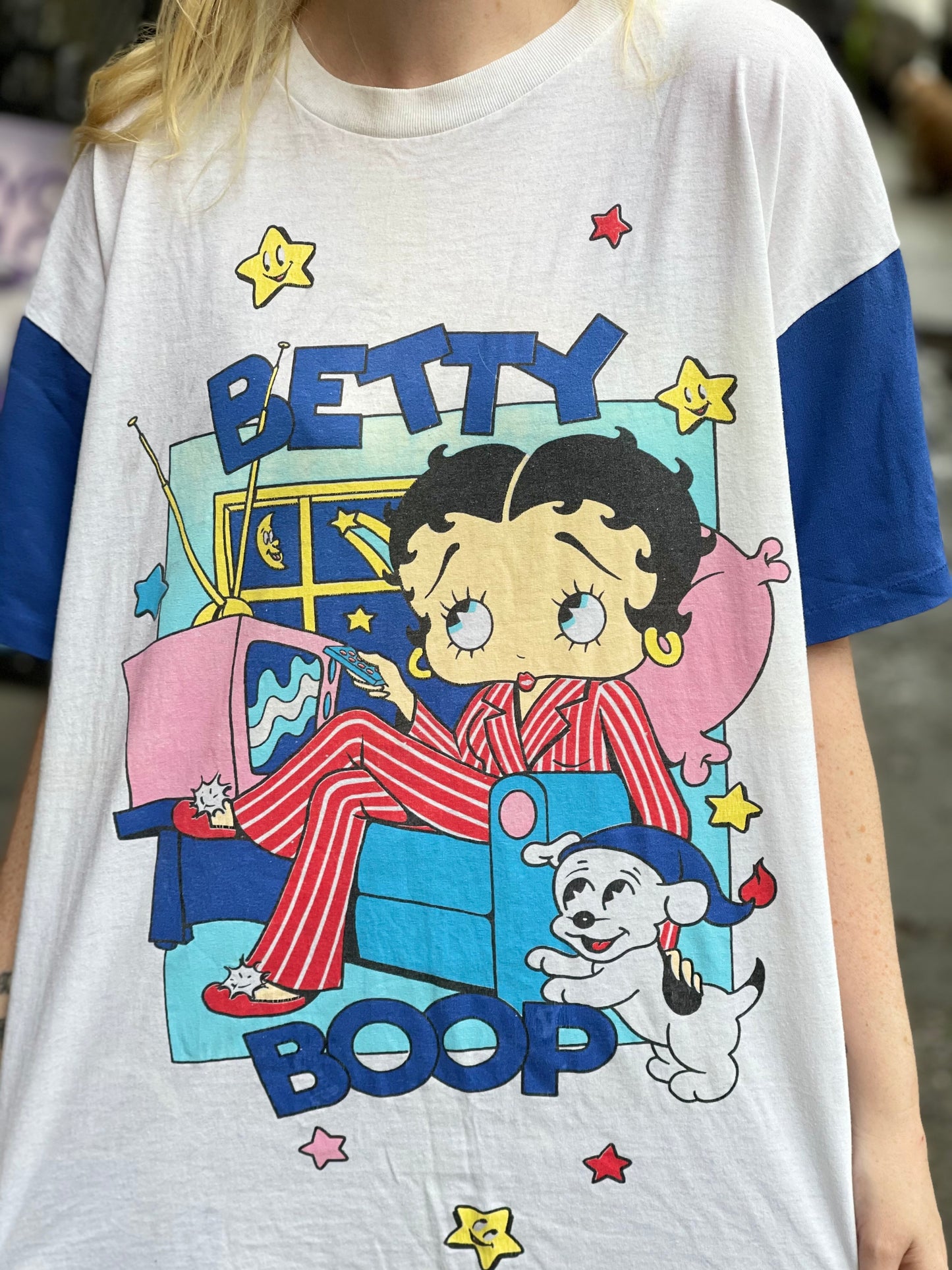 Vintage 90s Double Sided Betty Boop Late Night T-shirt - Spark Pretty