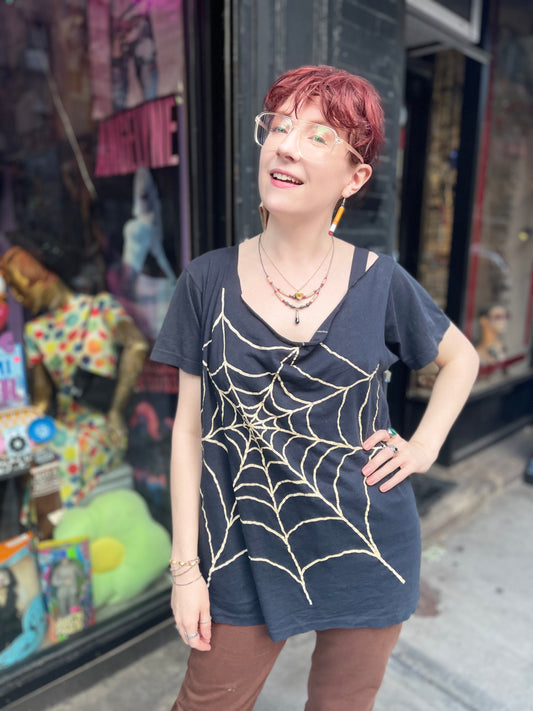 Vintage 80s Spiderweb T-shirt - Spark Pretty