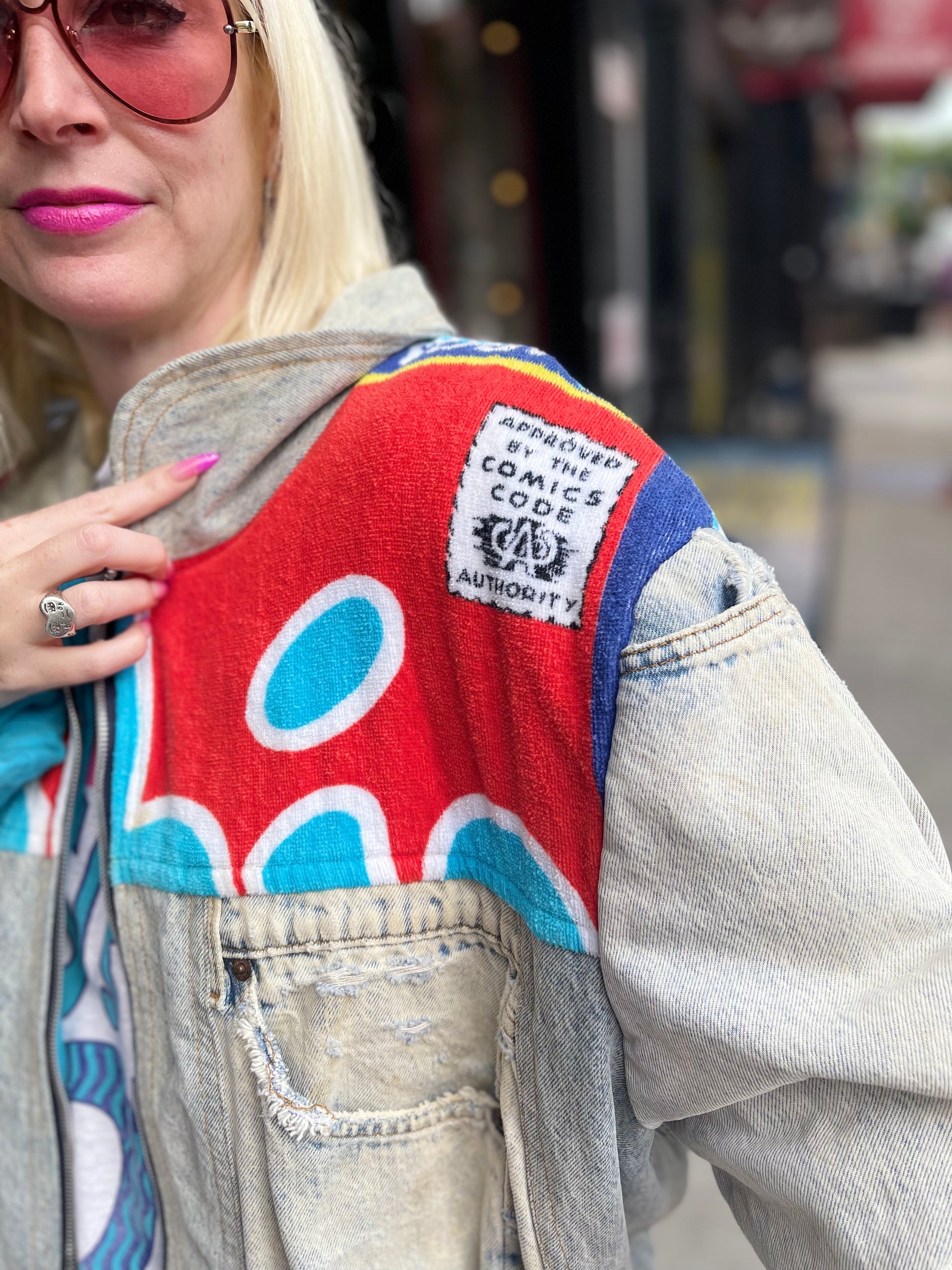 Vintage 80s Patchwork Archie Comics Jean Jacket - Spark Pretty