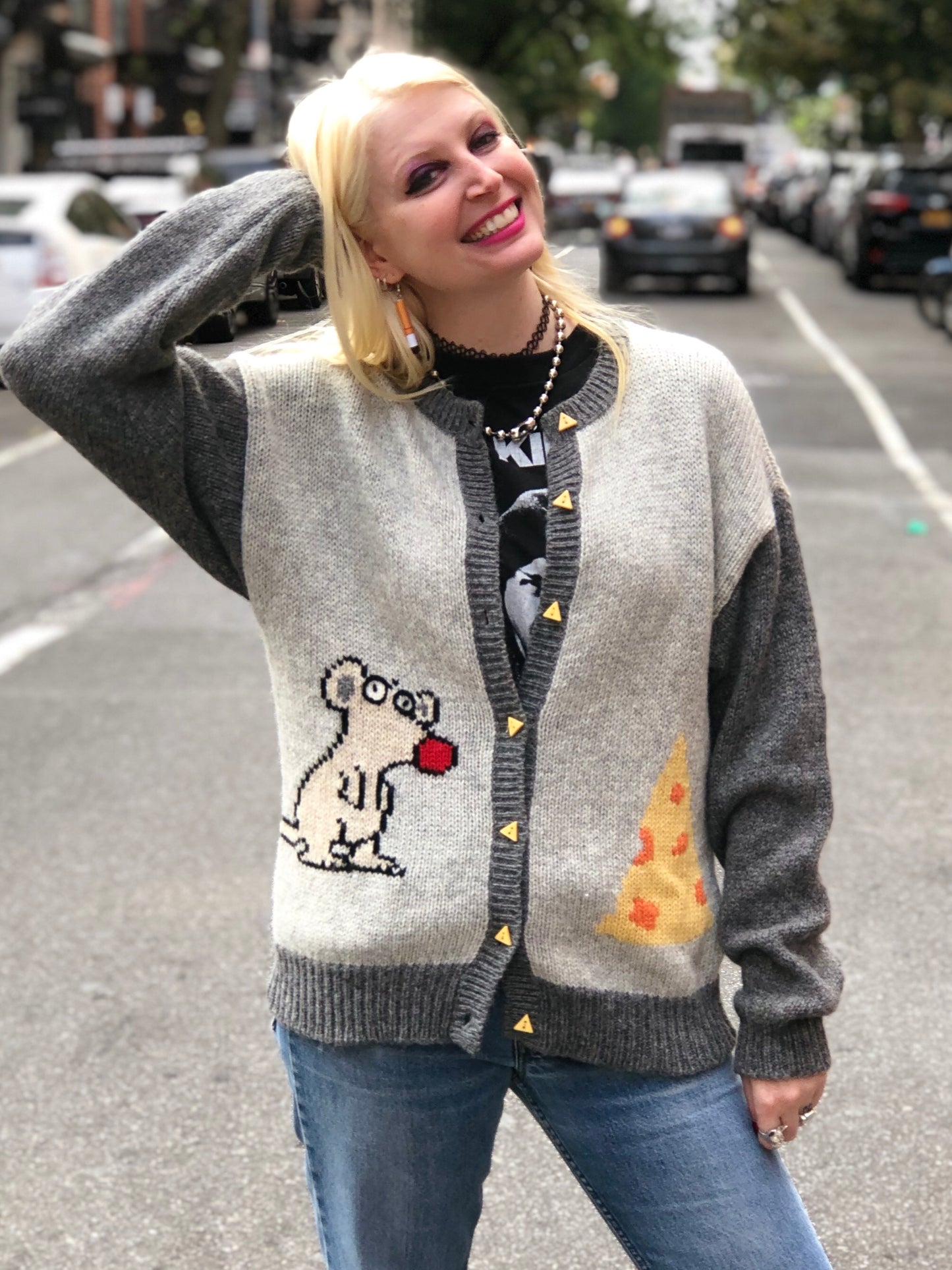 Vintage 80s Mouse Sweater - Spark Pretty