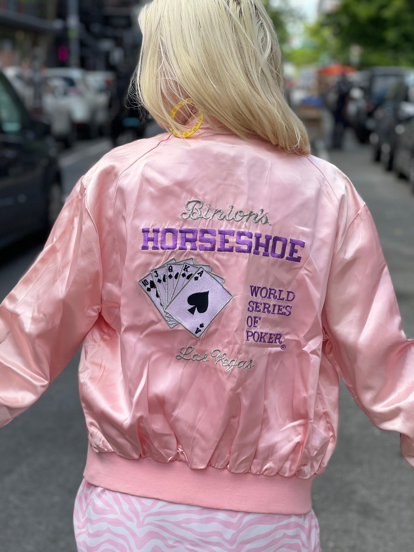 Vintage 80s Poker Player Bomber Jacket - Spark Pretty