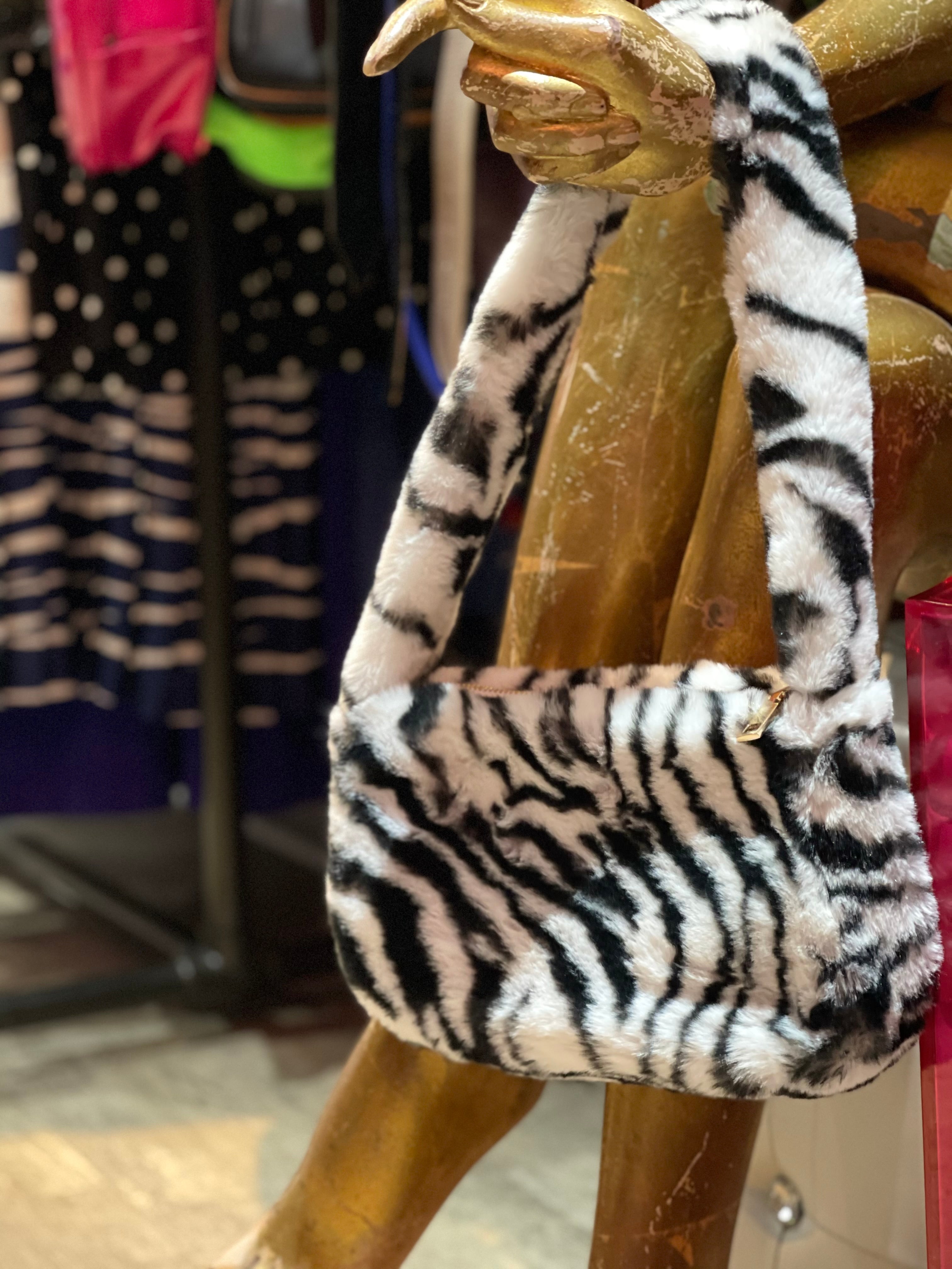 Zebra Print Faux Leather Chain Shoulder Bag | Nasty Gal