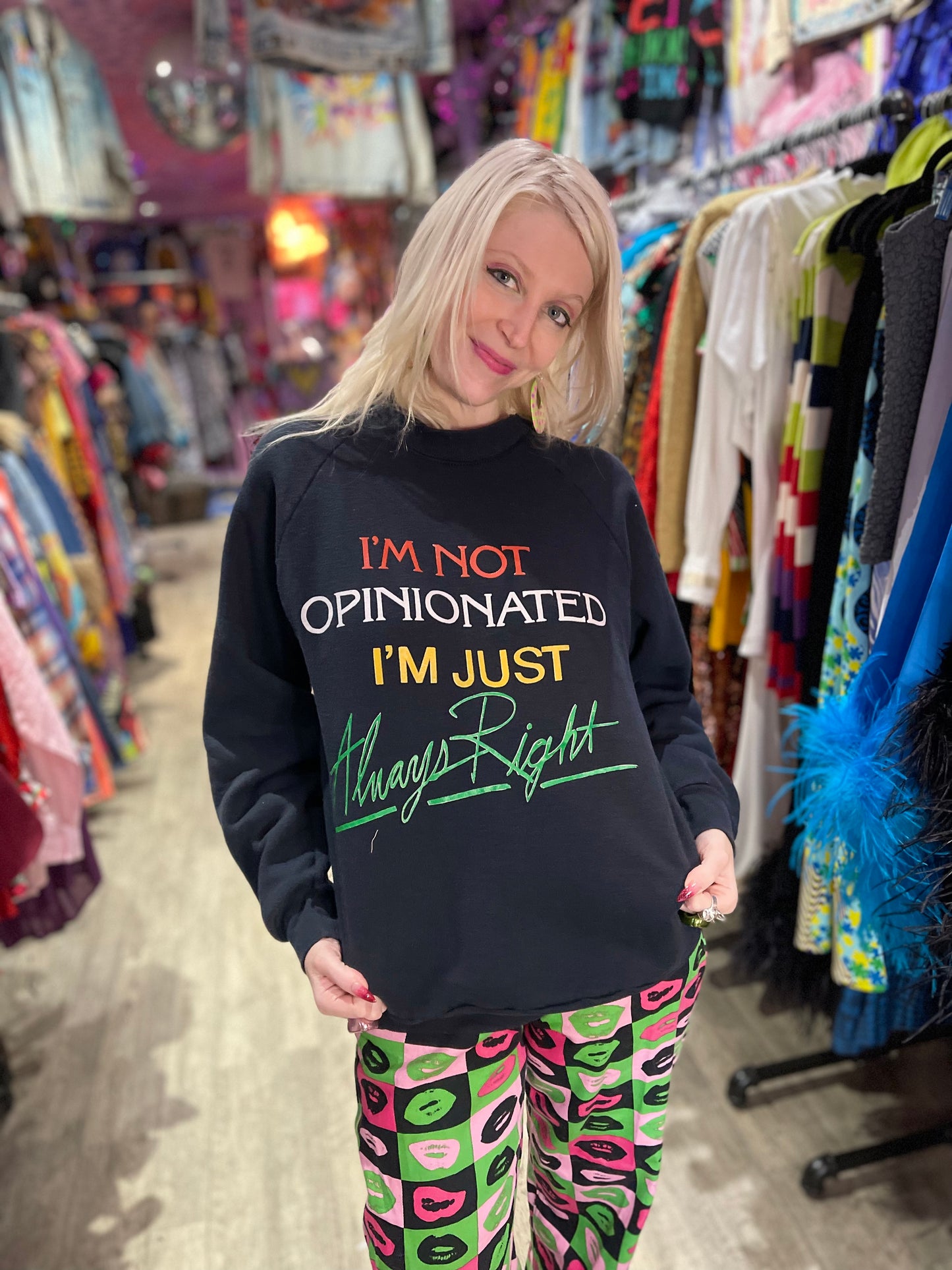 Vintage 80s Always Right Sweatshirt - Spark Pretty