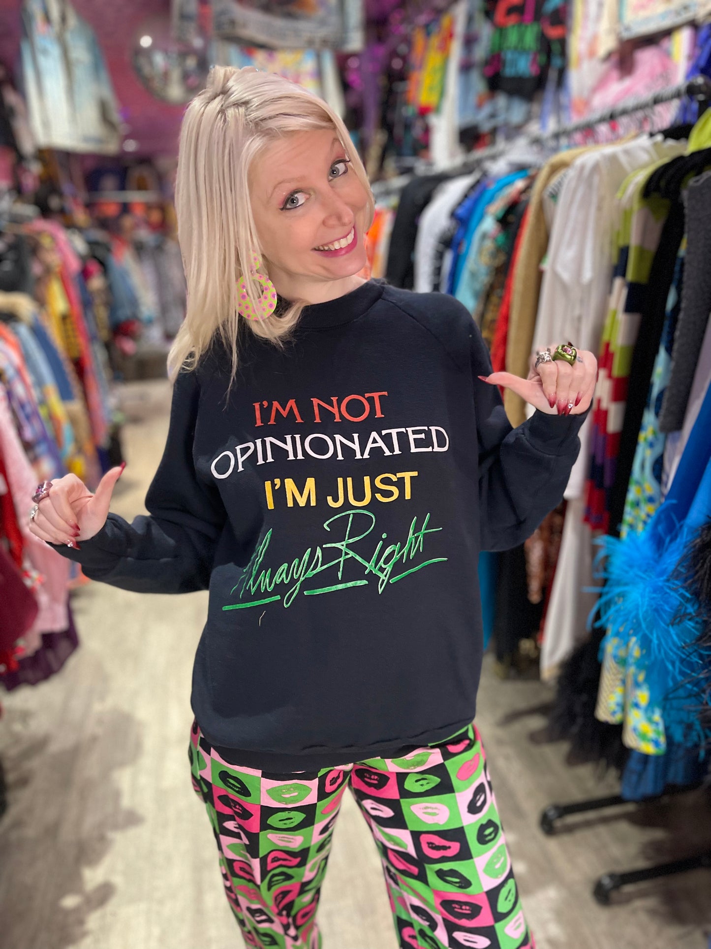 Vintage 80s Always Right Sweatshirt - Spark Pretty