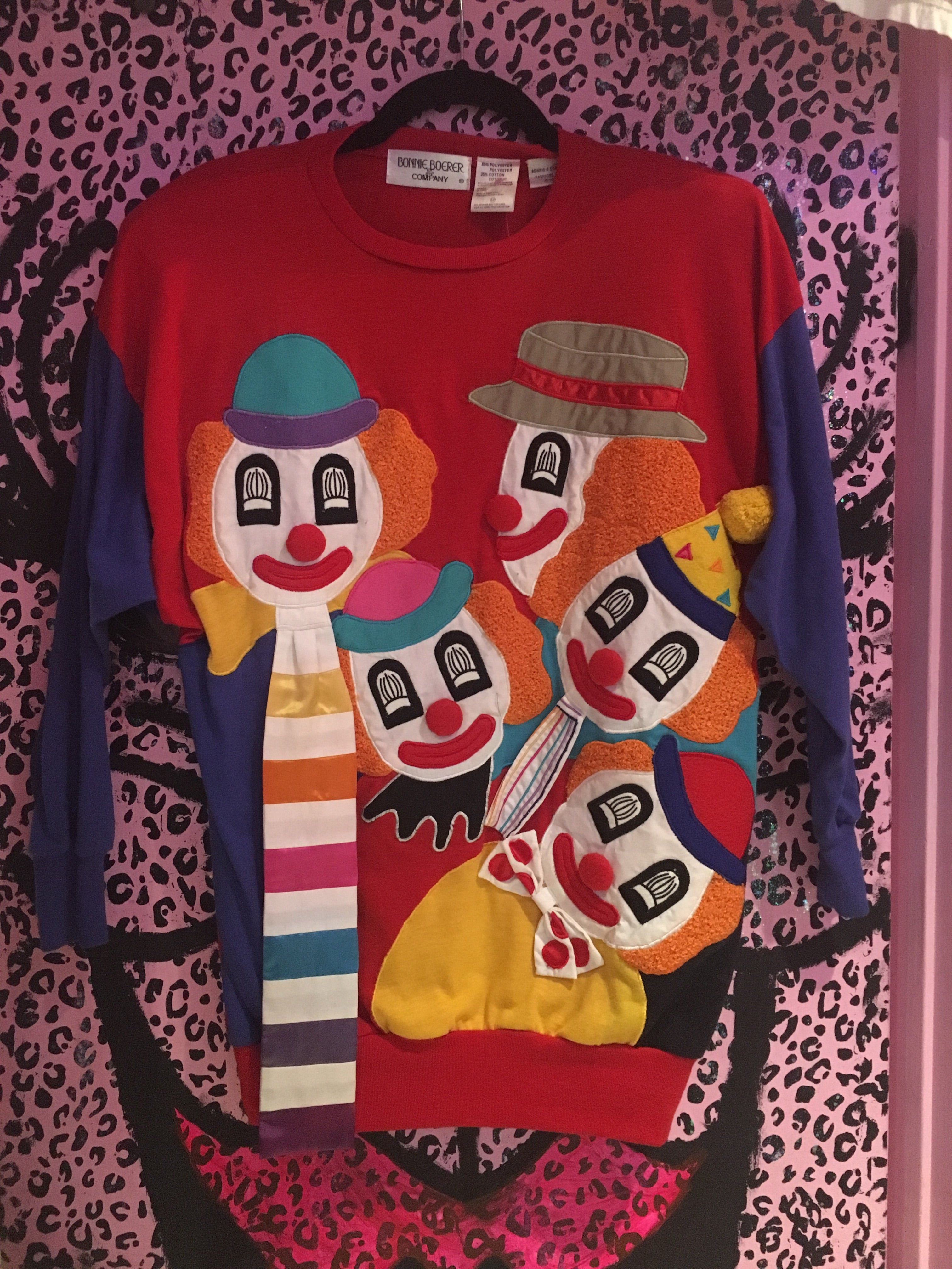 Vintage clown sweater sale